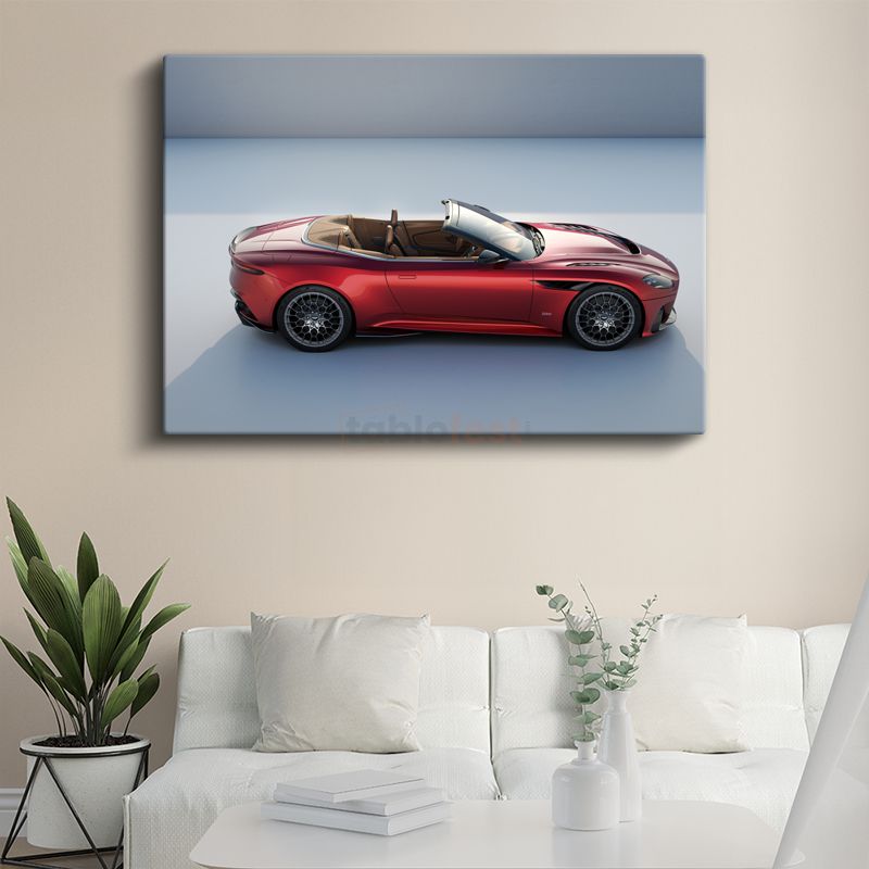 Aston Martin DBS Superleggera - Yan Profil Convertible Kanvas Tablo