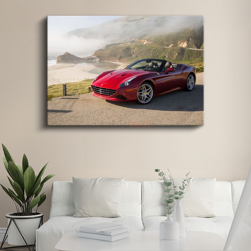Ferrari California T - Kırmızı Cabrio Spor Otomobil Kanvas Tablo