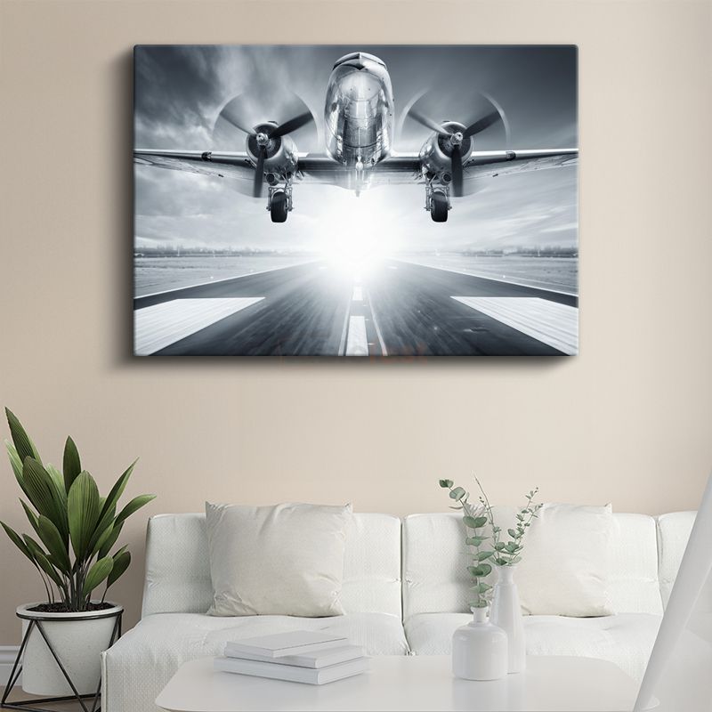 DC-3 Uçak - Kalkış Anında İkonik Havacılık Kanvas Tablo