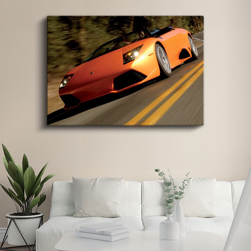 Lamborghini Murcielago Roadster - Turuncu Hız Makinesi Kanvas Tablo