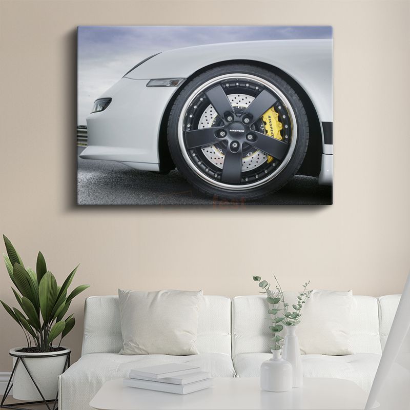 Porsche Jant Detayı - Mühendislik Harikası Fren Sistemi Kanvas Tablo