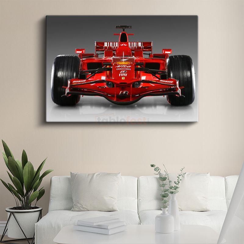 Ferrari F1 - Kırmızı Yarış Otomobili Kanvas Tablo