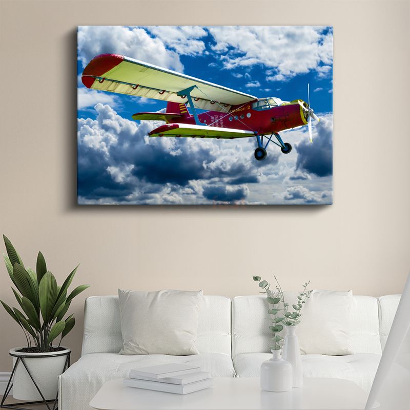 Antonov-2 - Renkli Klasik Pervaneli Uçak Kanvas Tablo