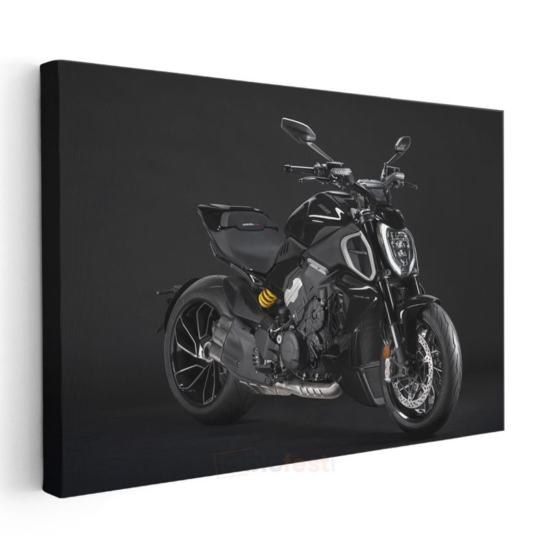 Ducati Diavel - Siyah Premium İtalyan Naked Motosikleti Kanvas Tablo