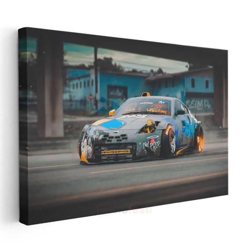 Nissan 350Z - Sokak Stili Modifiyeli Drift Otomobili Kanvas Tablo