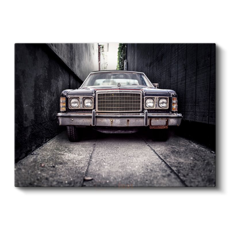 Ford LTD - Dar Sokakta Klasik Amerikan Sedan Kanvas Tablo