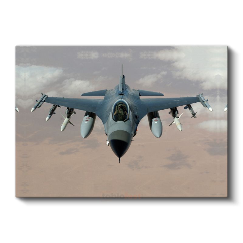 F-16 Savaş Uçağı - Havacılık Teknolojisinin Zirvesi Kanvas Tablo