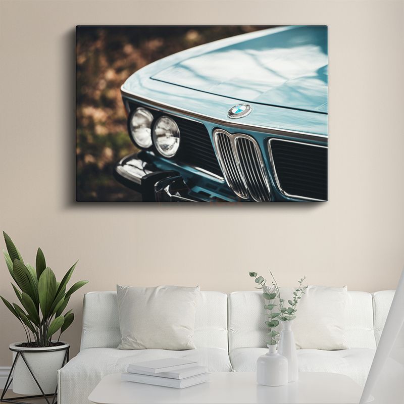 BMW Klasik - Vintage Alman Otomobil Ön Detay Kanvas Tablo
