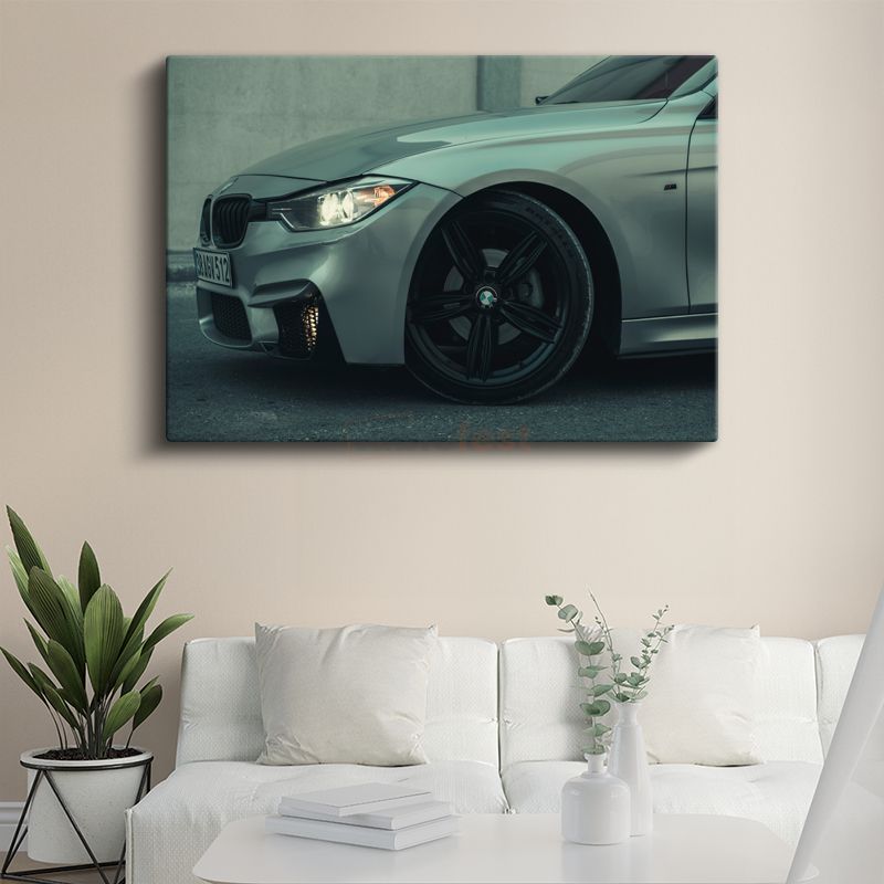 BMW 3 Serisi - Lüks Alman Sedan Detayı Kanvas Tablo