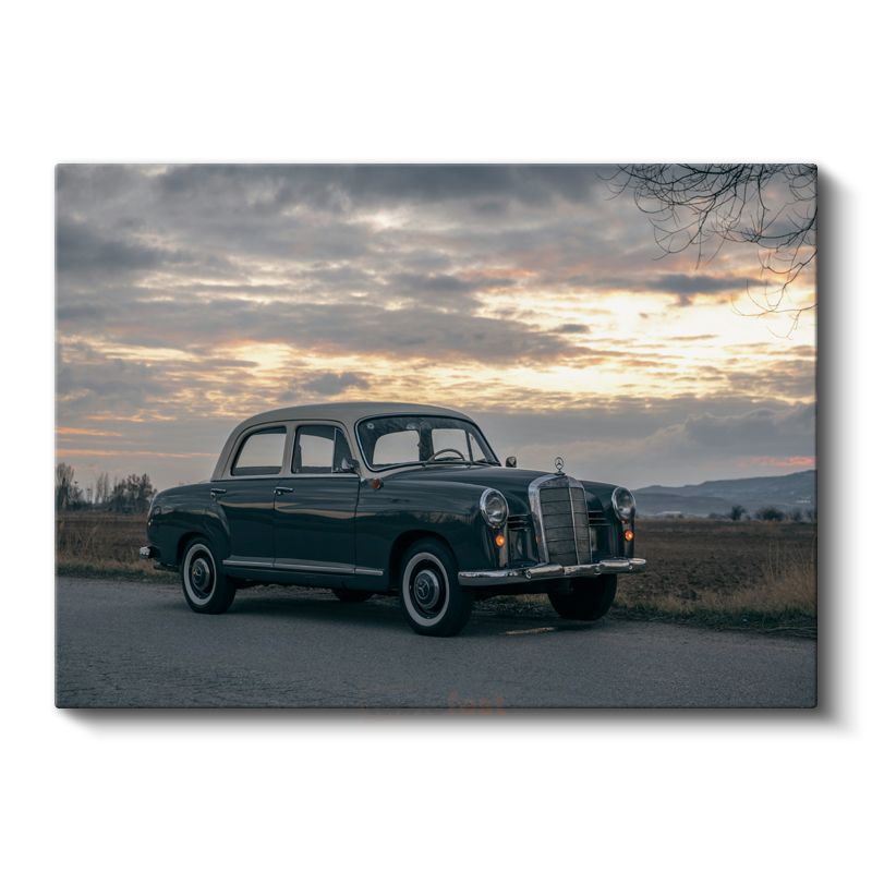 Mercedes Ponton - Klasik Alman Sedan Kanvas Tablo