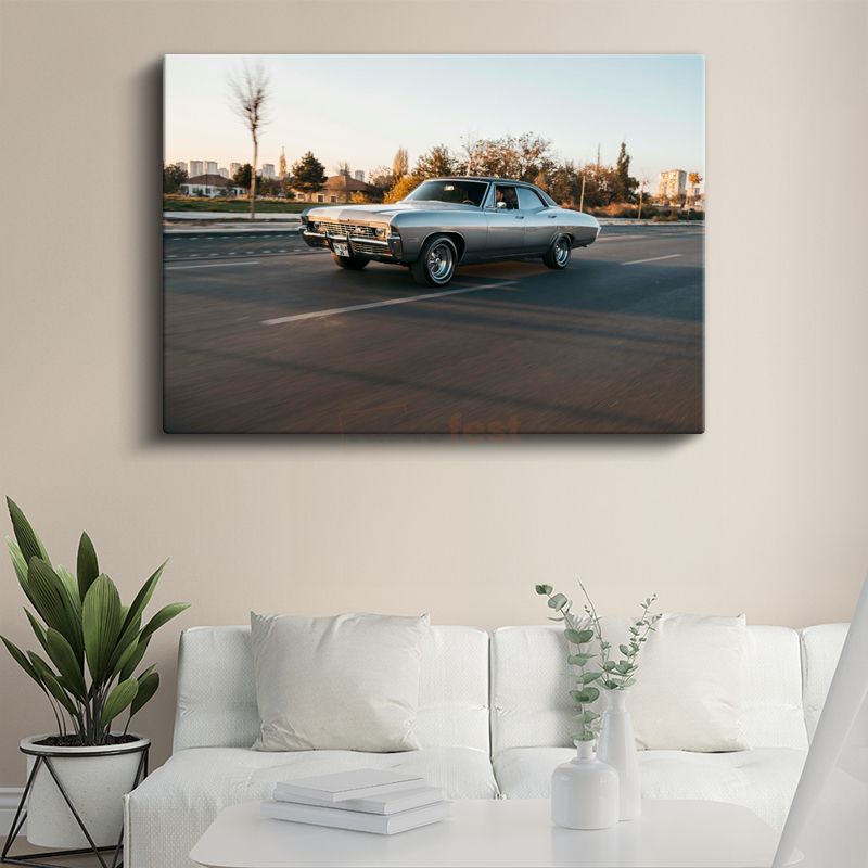 Chevrolet Impala - Klasik Amerikan Kas Otomobili Kanvas Tablo
