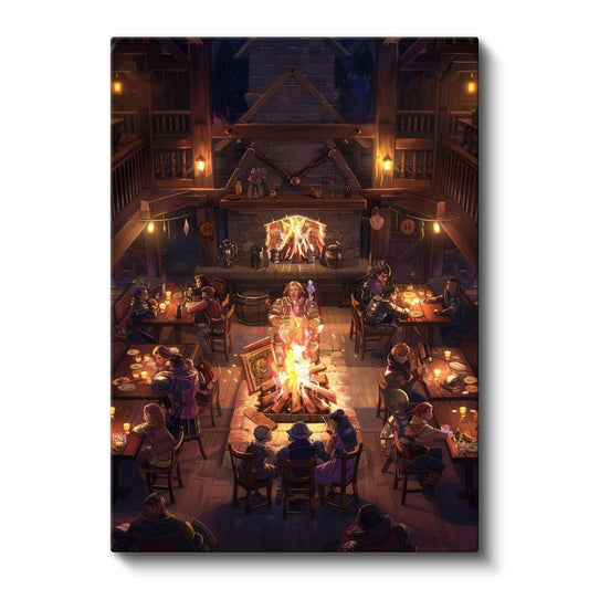 Fantastik Han - Kamp Ateşi Etrafında Anime Kanvas Tablo