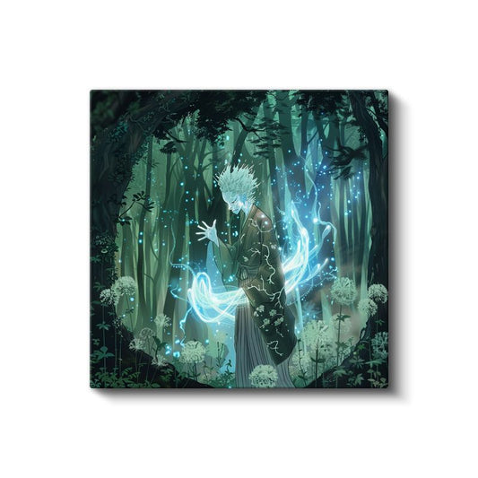 Orman Ruhu - Mavi Büyü Işıltısı Anime Kanvas Tablo