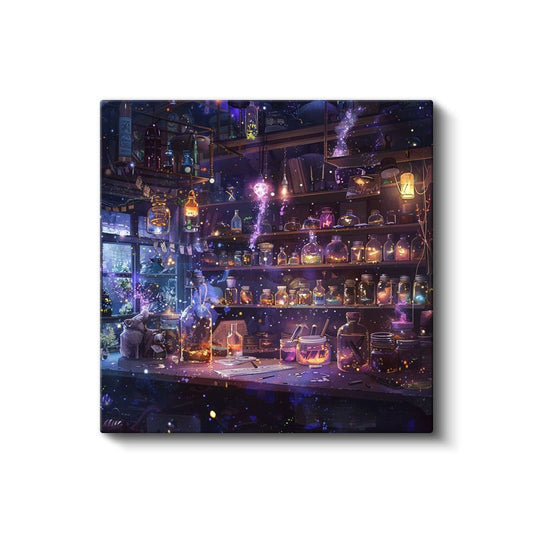 Mistik Atölye - Mor Işıklar Anime Kanvas Tablo
