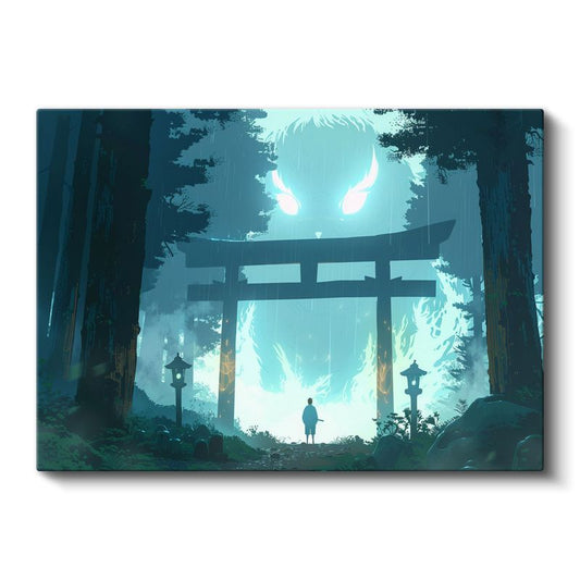 Orman Ruhu - Mavi Torii Anime Kanvas Tablo