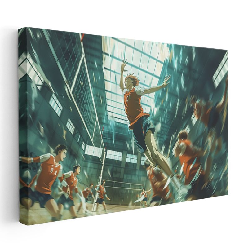 Voleybol Şampiyonu - Dinamik Spor Anime Kanvas Tablo