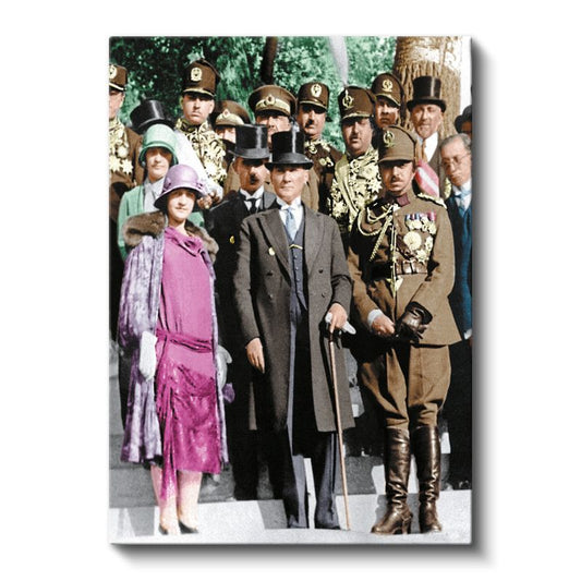 Resmi Tören - Silindir Şapkalı Protokol Kanvas Tablo