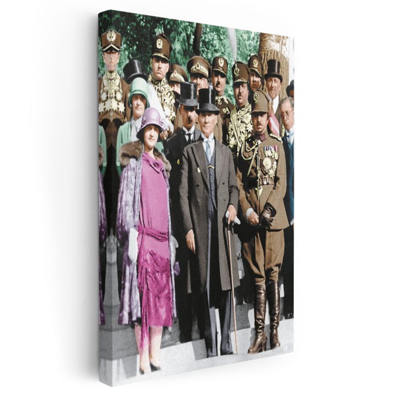 Resmi Tören - Silindir Şapkalı Protokol Kanvas Tablo