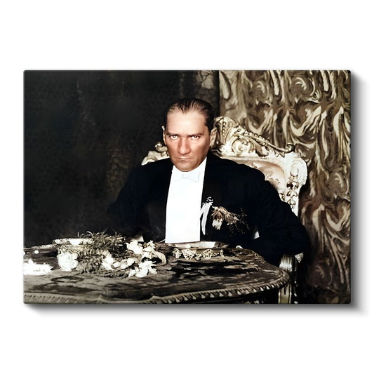 Atatürk ve Resmi Davet - Devlet Başkanlığında Kanvas Tablo