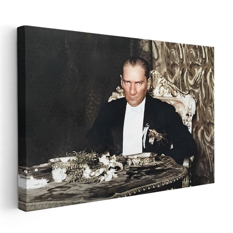 Atatürk ve Resmi Davet - Devlet Başkanlığında Kanvas Tablo