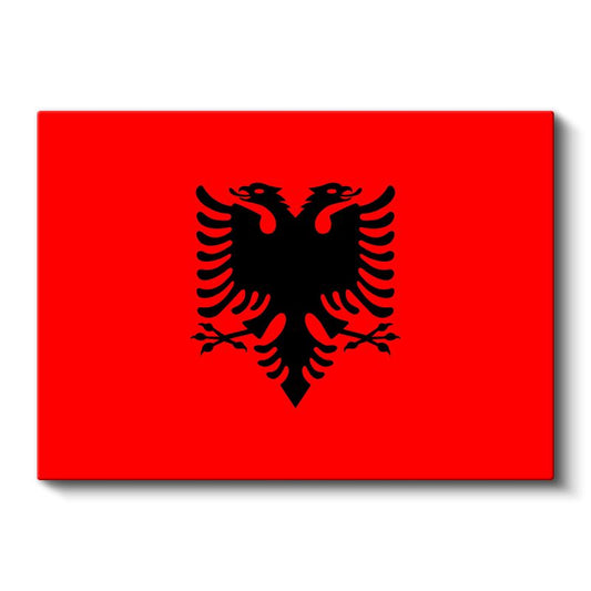 Arnavutluk Bayrağı - Kanvas Tablo