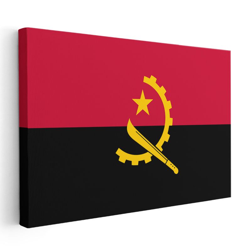 Angola Bayrağı - Kanvas Tablo