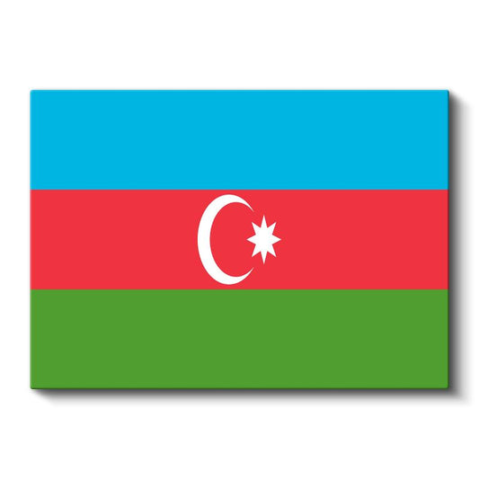 Azerbaycan Bayrağı - Kanvas Tablo