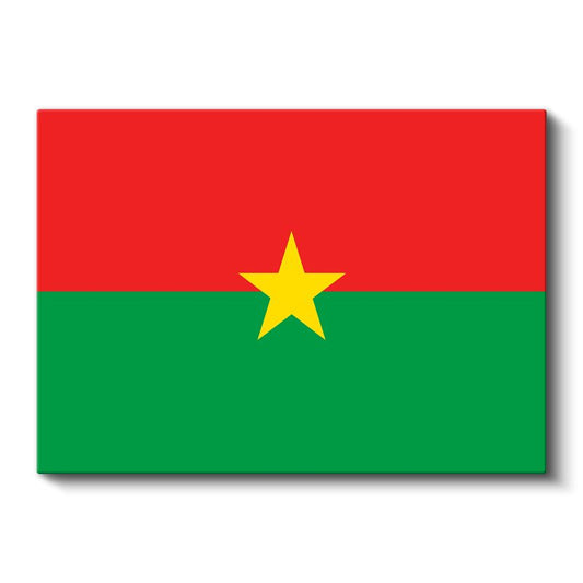 Burkina Faso Bayrağı - Kanvas Tablo