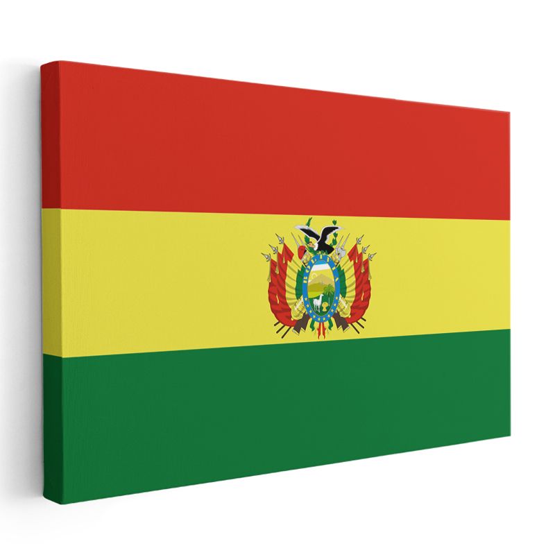 Bolivya Bayrağı - Kanvas Tablo