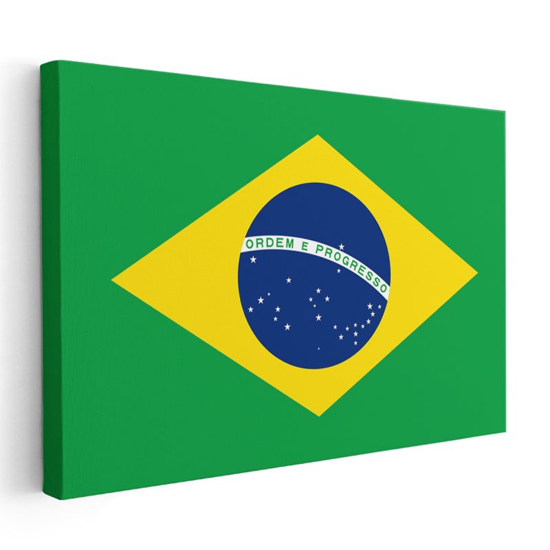 Brezilya Bayrağı - Kanvas Tablo