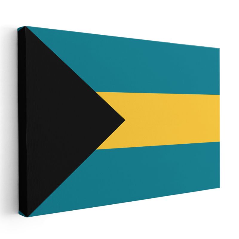 Bahamalar Bayrağı - Kanvas Tablo