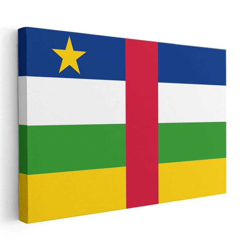 Orta Afrika Cumhuriyeti Bayrağı - Kanvas Tablo