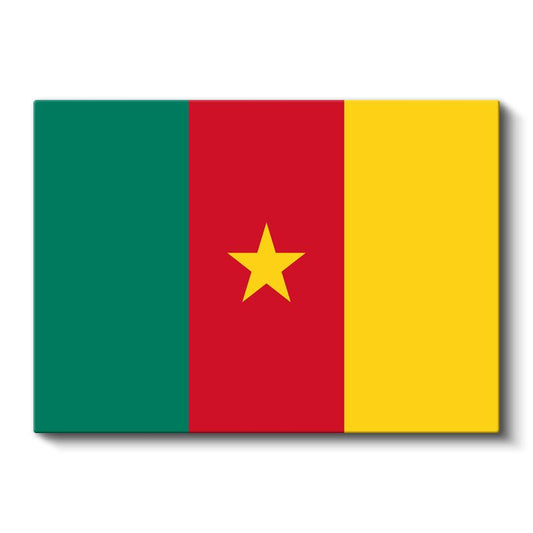 Kamerun Bayrağı - Kanvas Tablo