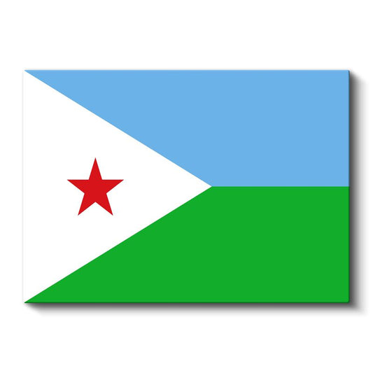 Cibuti Bayrağı - Kanvas Tablo
