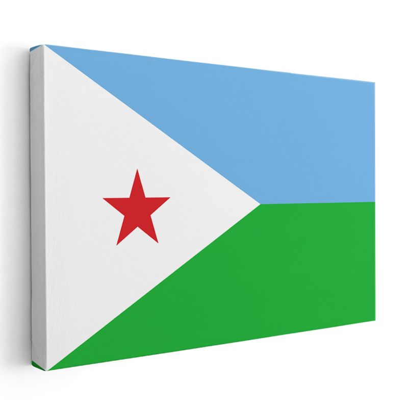 Cibuti Bayrağı - Kanvas Tablo