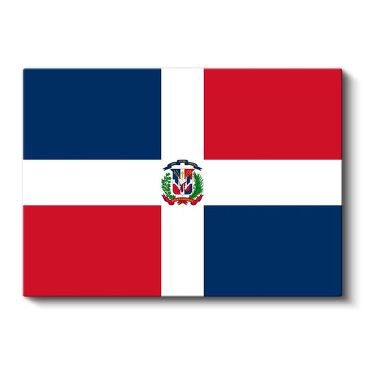 Dominik Cumhuriyeti Bayrağı - Kanvas Tablo