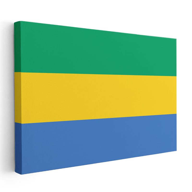 Gabon Bayrağı - Kanvas Tablo