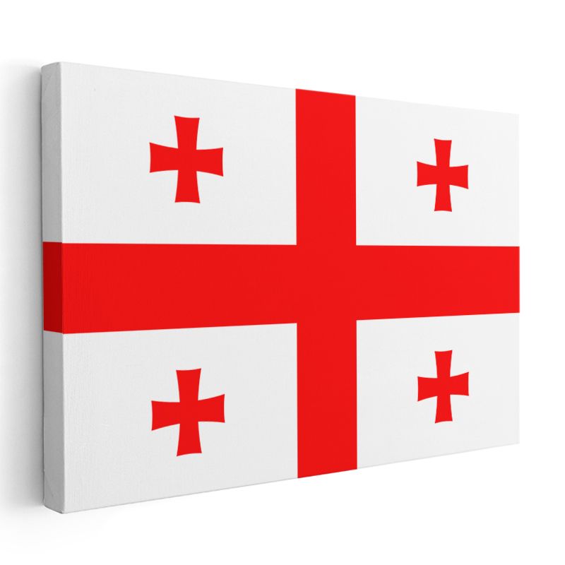 Gürcistan Bayrağı - Kanvas Tablo