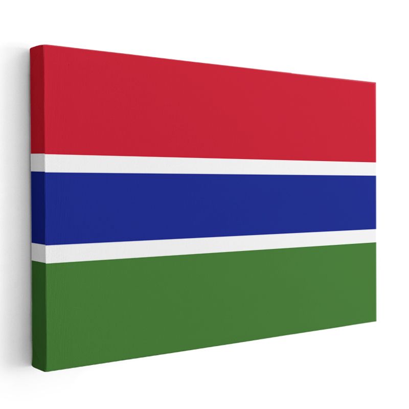 Gambiya Bayrağı - Kanvas Tablo