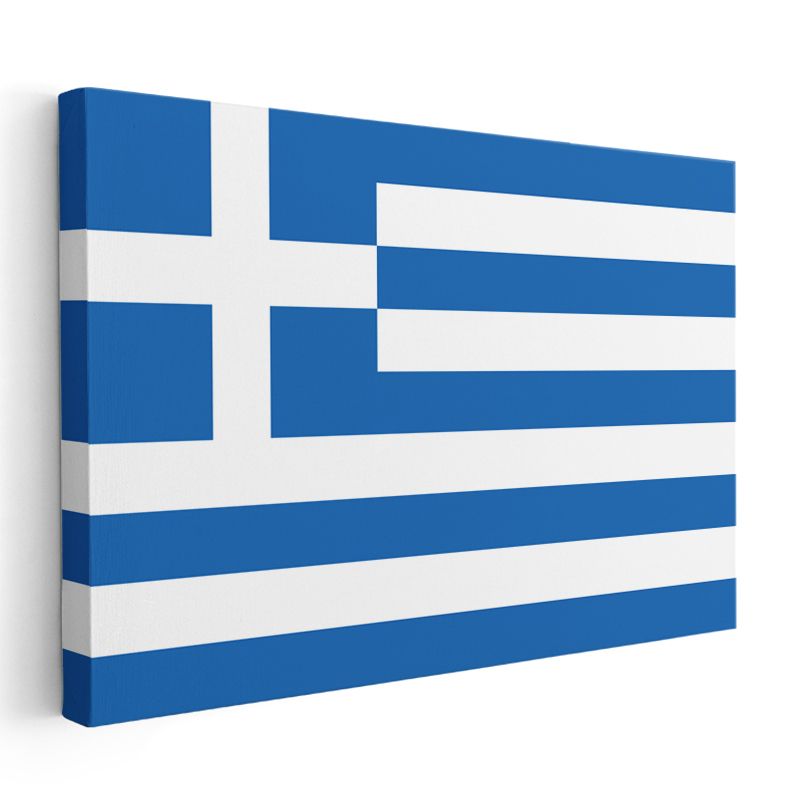 Yunanistan Bayrağı - Kanvas Tablo