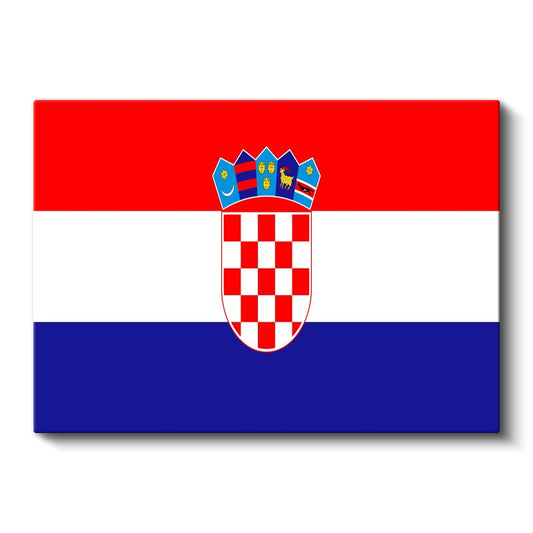 Hırvatistan Bayrağı - Kanvas Tablo