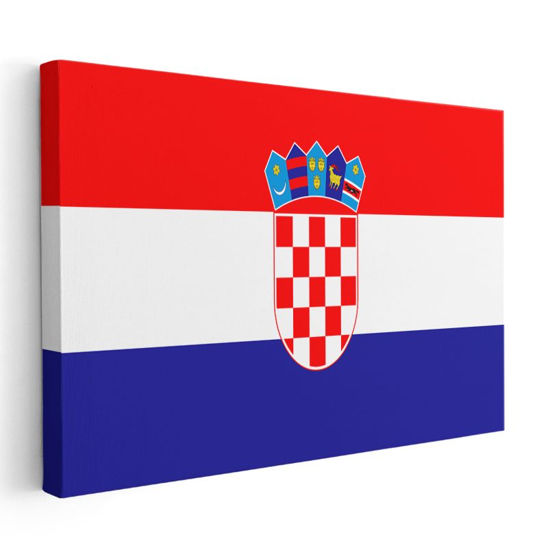 Hırvatistan Bayrağı - Kanvas Tablo