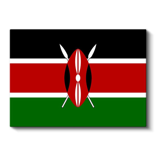 Kenya Bayrağı - Kanvas Tablo