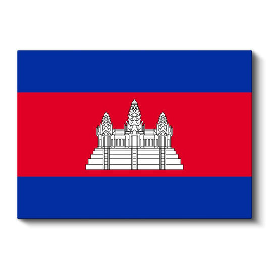 Kamboçya Bayrağı - Kanvas Tablo