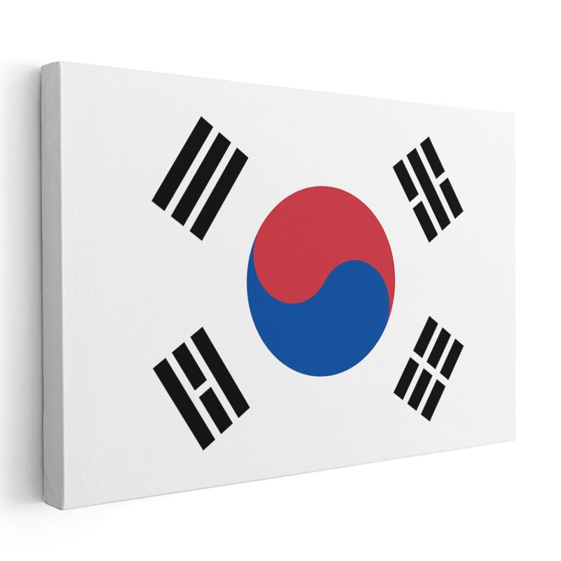 Güney Kore Bayrağı - Kanvas Tablo