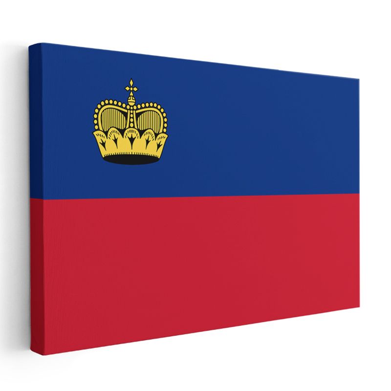 Liechtenstein Bayrağı - Kanvas Tablo