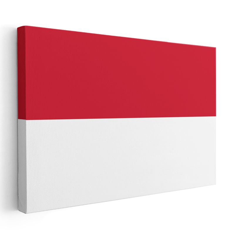 Monako Bayrağı - Kanvas Tablo