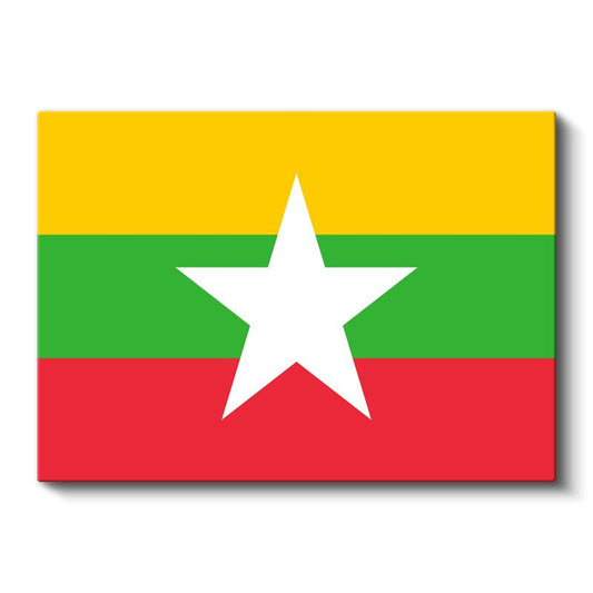 Moğolistan Bayrağı - Kanvas Tablo