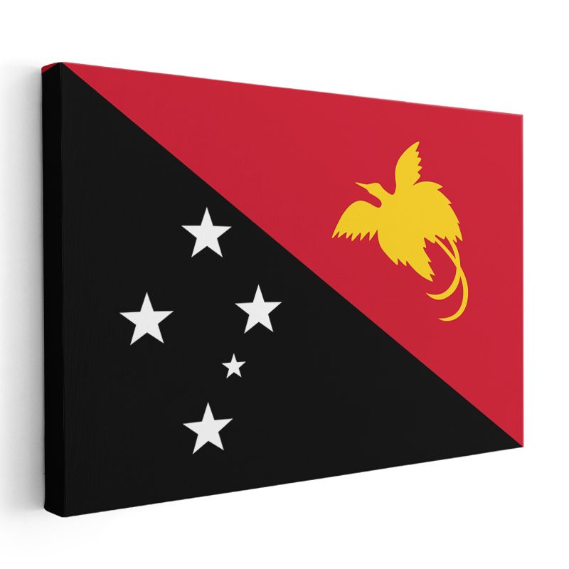 Papua Yeni Gine Bayrağı - Kanvas Tablo