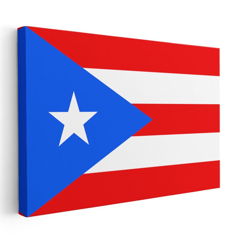 Porto Riko Bayrağı - Kanvas Tablo